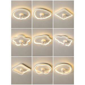 서큐라이트 구름 LED실링팬 56CM LED 침실 순환 샹들리에 원목