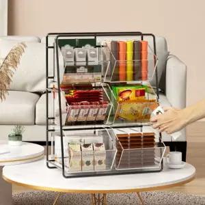 철제 투명 커피캡슐 간편 스낵 정리함