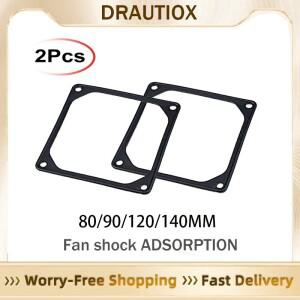 2pcs 80mm 92mm 120mm 방진 실리콘 팬 가스켓 소음 감소 패드 PC 컴퓨터 케이스
