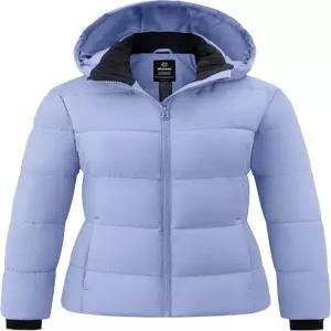 원도우 여성용 겨울 패딩 재킷 두꺼운 코트 따뜻한 후드 포함