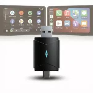 나비 차량용 무선 안드로이드 오토 카플레이 동글 미러링 NV65-AAC1