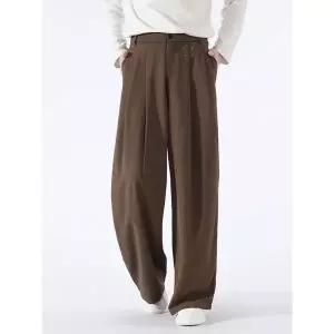 배기팬츠 남성 배기 바지 와이드 정장 하이웨스트감 쿨링 admr1