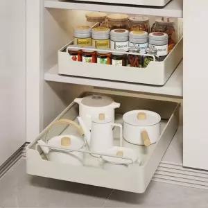 파스타철제정리대 서랍형트레이 양념통 선반 스틸수납함 슬라이딩