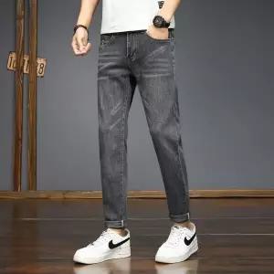 배기팬츠 남성 배기 바지 핏 앵클 청 스판 캐주얼 스키니진 admr1