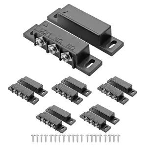 5세트 MC31B 마그네틱 리드 스위치 유선 표면 마운트 정상 개방 NC NO 도어 접촉 센서 알람 블랙