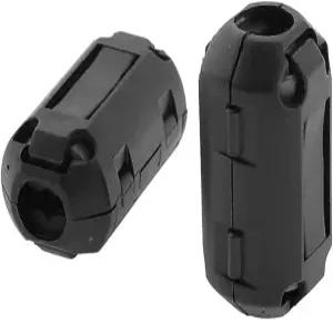 uxcell 2 피스 RFI EMI 노이즈 감소 페라이트 코어 필터 블랙 케이블 클립 직경 6mm 케이블용