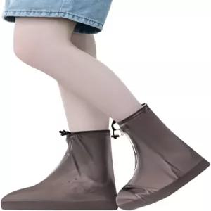 웨티노루 방수 가능한 레인 남성용 밑창 고무 여성 신발 갈로쉬 PVC 커버 논슬립 여행용 재사용 캠핑 부츠