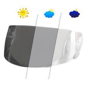 헬멧 포토 크로믹 바이저 안티 UV PC 렌즈 벨 자격선수 DLX MIPS Vortex Revolver RS-1 용 hromic Smoke Da