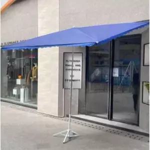 직사각형 하프 파라솔 레드 벽면 옥상 업소용 카페 그늘막