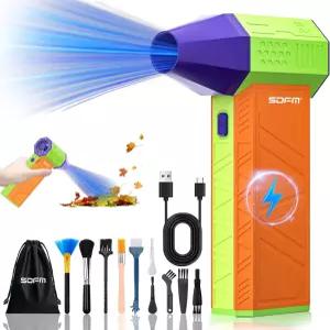 SDFM 전기 에어 더스터 - 130000RPM 압축 3 기어 조절 가능 제트 드라이 블로워 캔 재사용 컴퓨터 키보드