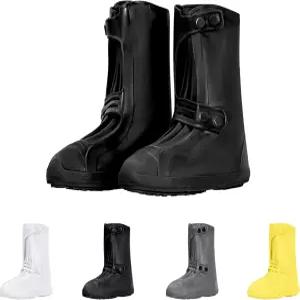 린조이 방수 논슬립 레인 실리콘 신발 가능한 보호 재사용 아웃도어 커버 오버슈즈 부츠 남성용