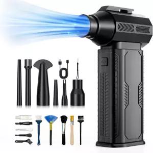 ZOAIVR 압축 공기 집진기 8 000mAh 충전식 배터리 키보드 컴퓨터 자동차 가정 청소용 4단 조절식 송풍기