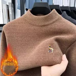 니트 남자 이너 반하이넥 카디건 라운드넥 따뜻한 기모 도톰 상의 폴라 일체형 DUCHI1