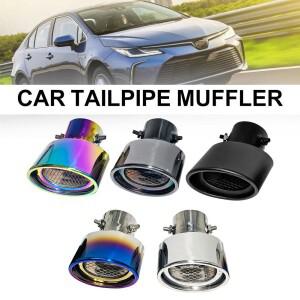 자동차용 스테인리스 스틸 배기 파이프 트림 테일스로트 후드 블루 개조된 개성 그릴 샤크 메쉬 머프 D2T8