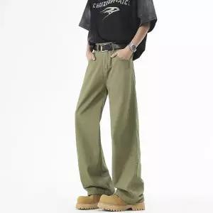 면바지 린넨 남성 바지 봄 컬러 반밴딩 캐주얼 편안한 스트레이트 admr1