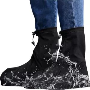 ZVSLGVZ 레인 컨트롤 캠핑 커버 고무 신발 여행용 오버슈즈 재사용 부츠 낚시터 사이클링 논슬립 밑창 PVC