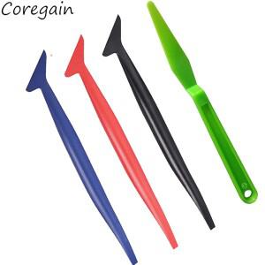 4개/박스 마이크로 스퀴지 자동차 랩핑 스틱 가스켓 비닐 필름 트리밍 소프트 플라스틱 스크레이퍼 창 데칼