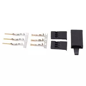 50세트 3핀 서보 플러그 케이블 와이어 커넥터 남성용 금도금 단자 RC 자동차 드론 로봇 프로젝트용