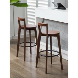 원목 바의자 높은 의자 테이블 바텐 등받이