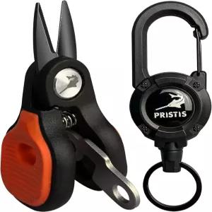 프리스티스 미니 낚시 가위 미끄럼 방지 손잡이가 있는 소형 스테인리스 스틸 블레이드 라인 커터 멀티 툴