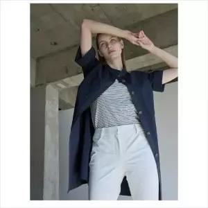 올리비아로렌 HC04 숏 슬리브 배색 자켓  VOPFU5M3411