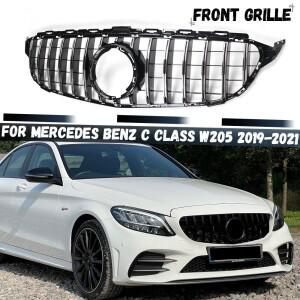 메르세데스 벤츠 C 클래스 W205 2019- C180 C300용 GT 스타일 프론트 그릴 범퍼 그리드 튜닝 바디 키트