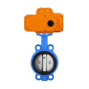 Dn100 PN16 4인치 자동 액추에이터 버터플라이 밸브 웨이퍼 타입 연성철 전동