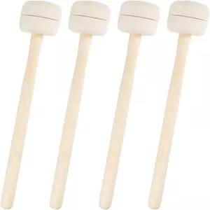 유언 2쌍 드럼 망치 펠트 메이플 핸들이 있는 13.4인치 길이의 울 스틱 미끄럼 방지 베이스 타악기 드럼용