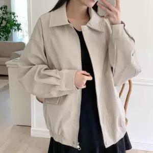 [신상오픈런]봄버자켓 라이더 페이크레더 트러커 점퍼 집업 블루종 (31862570)