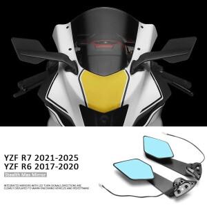 백미러  방향 지시등 LED 바이크 오토바이 액세서리 야마하 YZF R6 2017-2020 YZF-R7 R7 -2025용