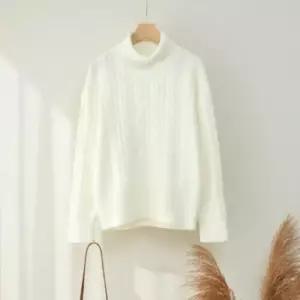 [신상오픈런]여성 오버사이즈 터틀넥 꽈배기 긴팔 니트 (42613315)