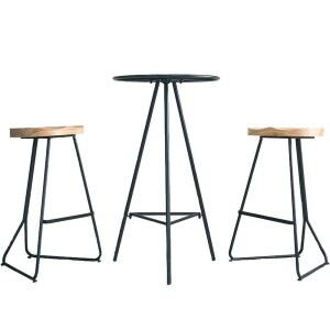 원형 철제 테이블 원목프레임원형의 다용도 없음 발코니 대기실 트 커피 직경 BN 야외