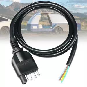 zDwfDc 5방향 트레일러 커넥터 와이어 40인치 재킷 케이블 라이트 5핀 배선 하네스 연장 DD011