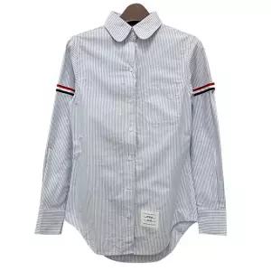 [명품] 26SS 여성 삼선 옥스포드 스트라이프 셔츠 라이트 블루 FLL019E 00098 480