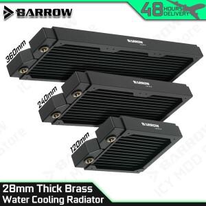 28mm 두꺼운 황동 라디에이터 120mm/240mm/360mm 120mm 팬 설치용 바로우 수냉식 구리 방열판 PC 케이스 MO