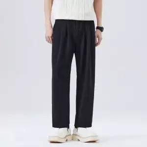 캐주얼 봄 남자배기바지 정장바지 구부바지느낌 와이드팬츠 구부바지 ible1