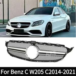 메르세데스 벤츠 W205 C 2014- C180 스포츠 튜닝 RefitFront 그릴 범퍼 AMG 스타일
