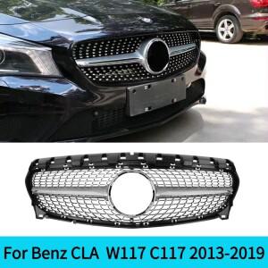 메르세데스 벤츠 CLA W117 220 260 180 200 GT 다이아몬드 스타일 프론트 그릴 레이싱 메쉬 튜닝 액세서리