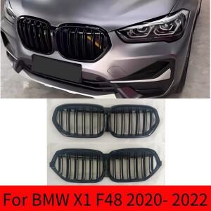BMW 호환 X1 LCI F48 SUV 2020 그릴 글로스 블랙 프론트 인렛 메쉬 범퍼 그리드 튜닝 액세서리