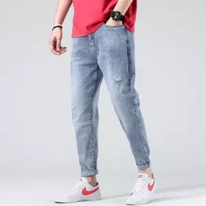 캐주얼 배기핏 통바지 스판 와이드 배기팬츠 청바지 남자데님배기팬츠 ible5