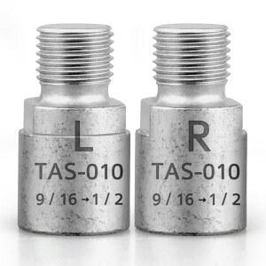 하이켄츄어 자전거 페달 어댑터 9/16인치~1/2인치 크롬 스틸(페어) 몰리브덴