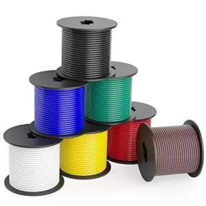 GOGOONE 100피트 7X 롤 트레일러 배선 하네스 키트 충분히 14 게이지 자동차 기본 와이어 스풀 RV 표준