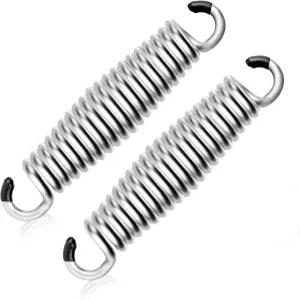 2팩 포치 스윙 스프링 프리미엄 스테인리스 스틸 헤비 듀티 및 해먹용 1300LB 방청 스프링실버