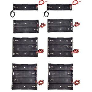 18650 배터리 거치대 박스 슬롯 레드 플라스틱 케이스 블랙 와이어 용기 연결 7V 보관