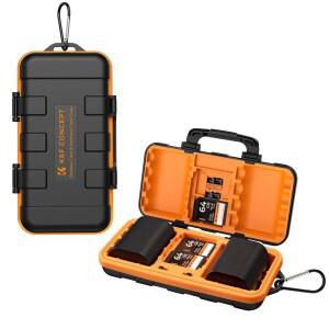 K&F 컨셉 카메라 배터리 SD 카드 홀더: 4장 / TF 6장 CF 2장 XQD 2장, 보관 케이스 2개, DSLR용 방수 충격 방지 케이스, NP-FZ100용 액션