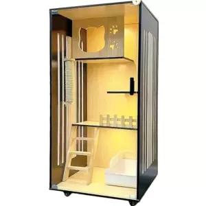 고양이집 호텔 빌라 숨숨집 원목 실내 고양이 대형 집 냥이 케이지 하우스