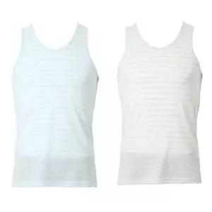 [롯데백화점]비너스 신축성있는 면레이온 폴리 스트라이프 남성런닝 VMVQ934