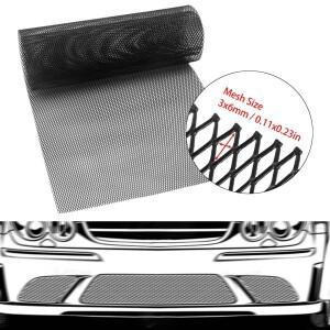 자동차 그릴 메쉬 블랙 40인치x13인치 인서트 외장 액세서리 에어벤트 범퍼 후드 벤트