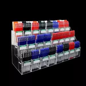 아크릴 투명 펜홀더 볼펜 샤프 스탠드 매대 볼펜꽂이 정리대