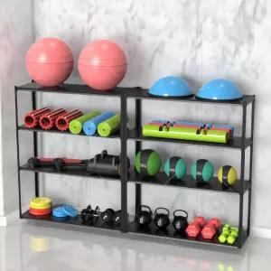필라테스 수납함 헬스장 소도구 정리 기구 짐볼 폼롤러 운동용품 아령